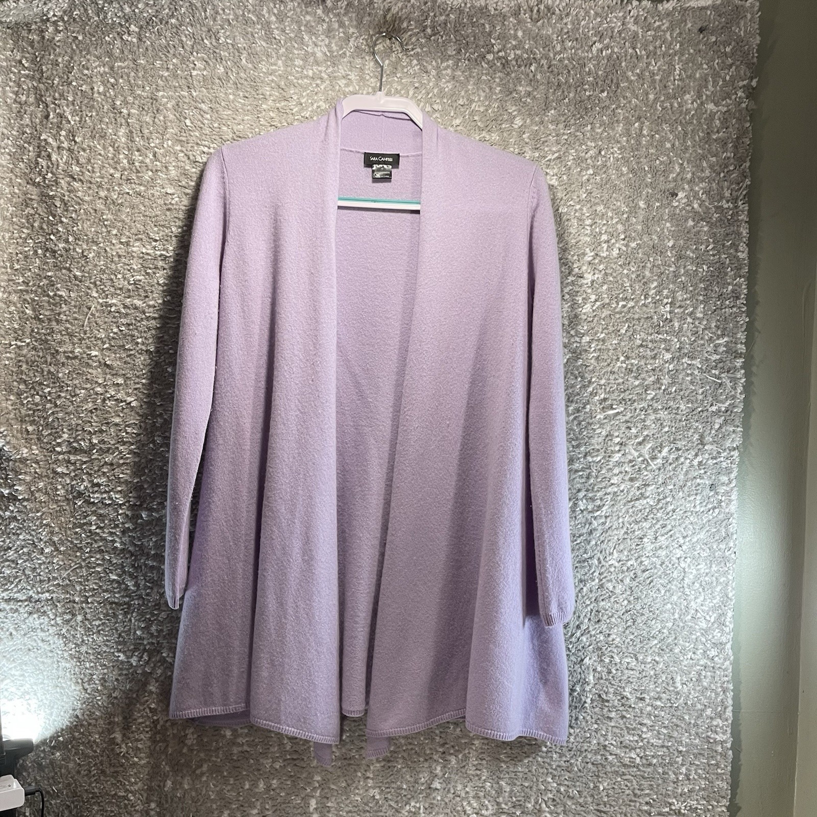 Sara Campbell Cardigan Sweater Xs Cashmere Open Topper Minimalist Academia